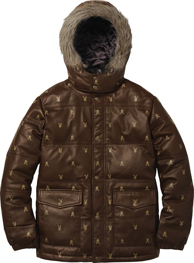 Supreme/Playboy© Leather Puffy Jacket view 2